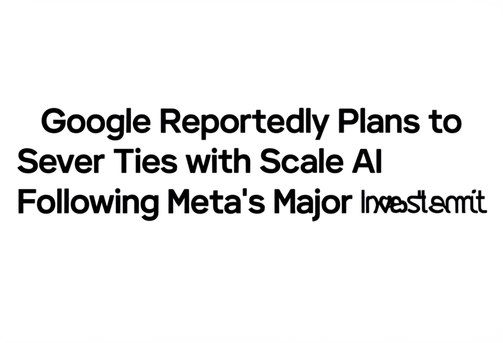 Google Reportedly Plans to Sever Ties with Scale AI Following Meta's Major Investment