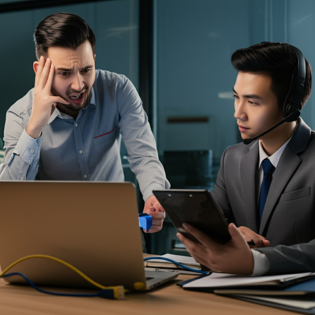 The Case of the 'Wireless' Laptop and the Outraged User: An IT Support Chronicle
