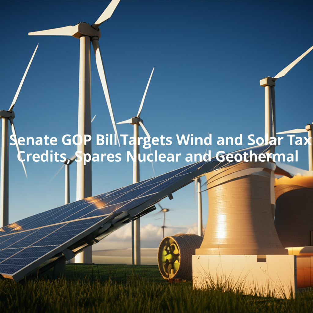 Senate GOP Bill Targets Wind and Solar Tax Credits, Spares Nuclear and Geothermal
