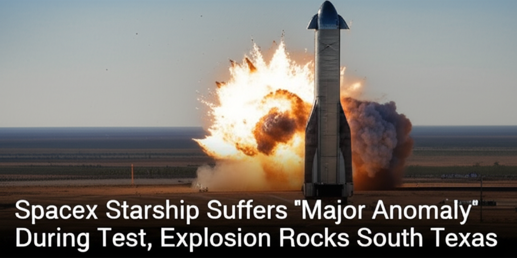 SpaceX Starship Suffers 'Major Anomaly' During Test, Explosion Rocks South Texas
