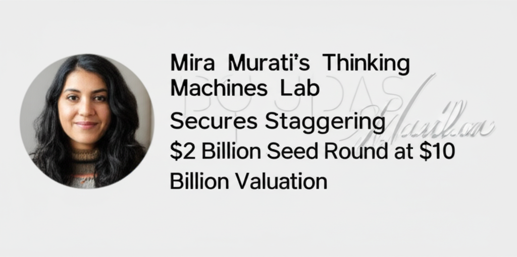 Mira Murati's Thinking Machines Lab Secures Staggering $2 Billion Seed Round at $10 Billion Valuation