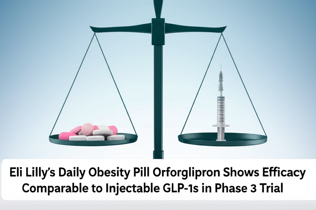 Eli Lilly's Daily Obesity Pill Orforglipron Shows Efficacy Comparable to Injectable GLP-1s in Phase 3 Trial