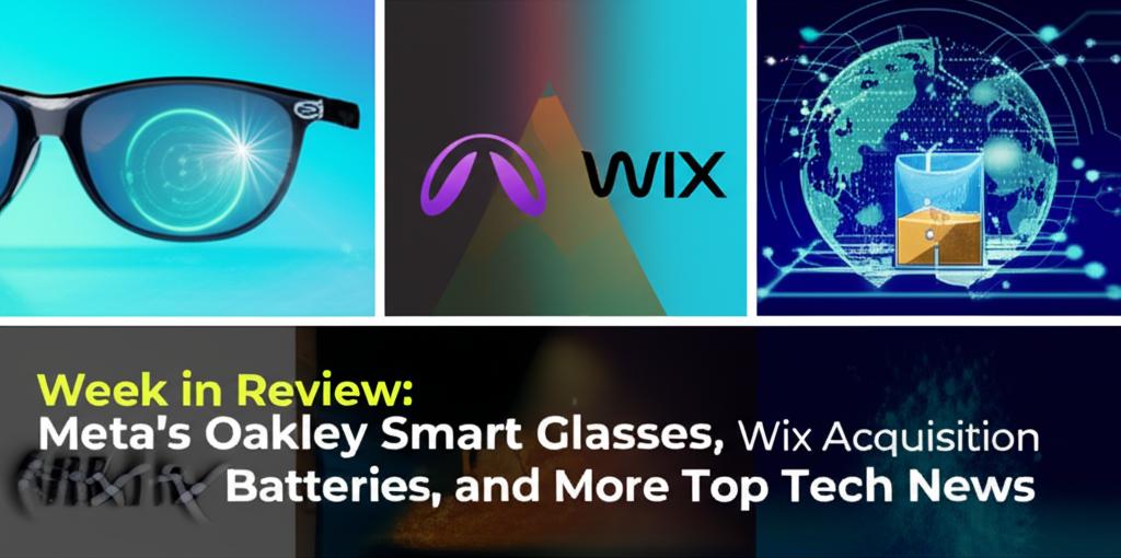 Week in Review: Meta's Oakley Smart Glasses, Wix Acquisition, Sand Batteries, and More Top Tech News