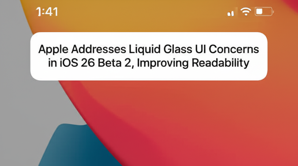 Apple Addresses Liquid Glass UI Concerns in iOS 26 Beta 2, Improving Readability