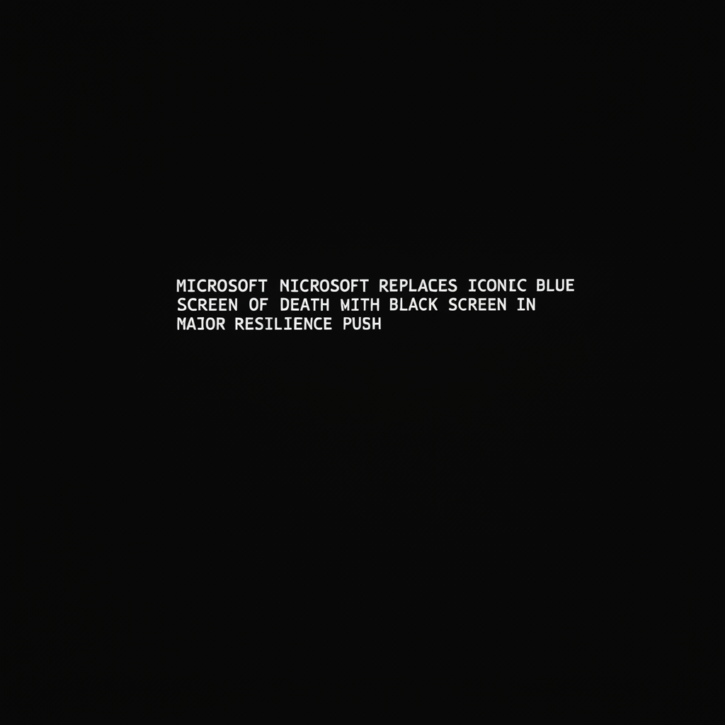 End of an Era: Microsoft Replaces Iconic Blue Screen of Death with Black Screen in Major Resilience Push