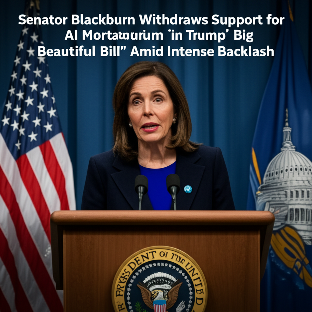 Senator Blackburn Withdraws Support for AI Moratorium in Trump's 'Big Beautiful Bill' Amid Intense Backlash