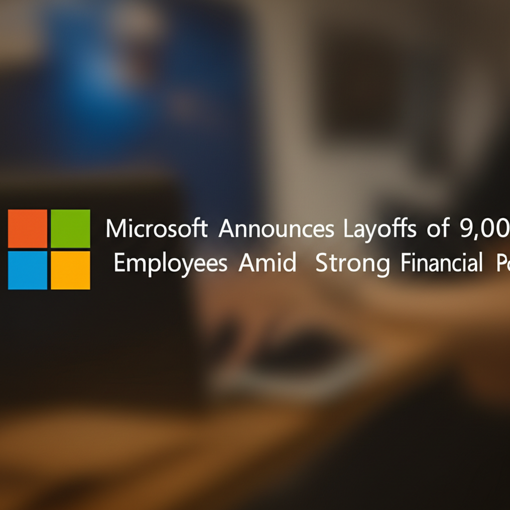 Microsoft Announces Layoffs of 9,000 Employees Amid Strong Financial Performance