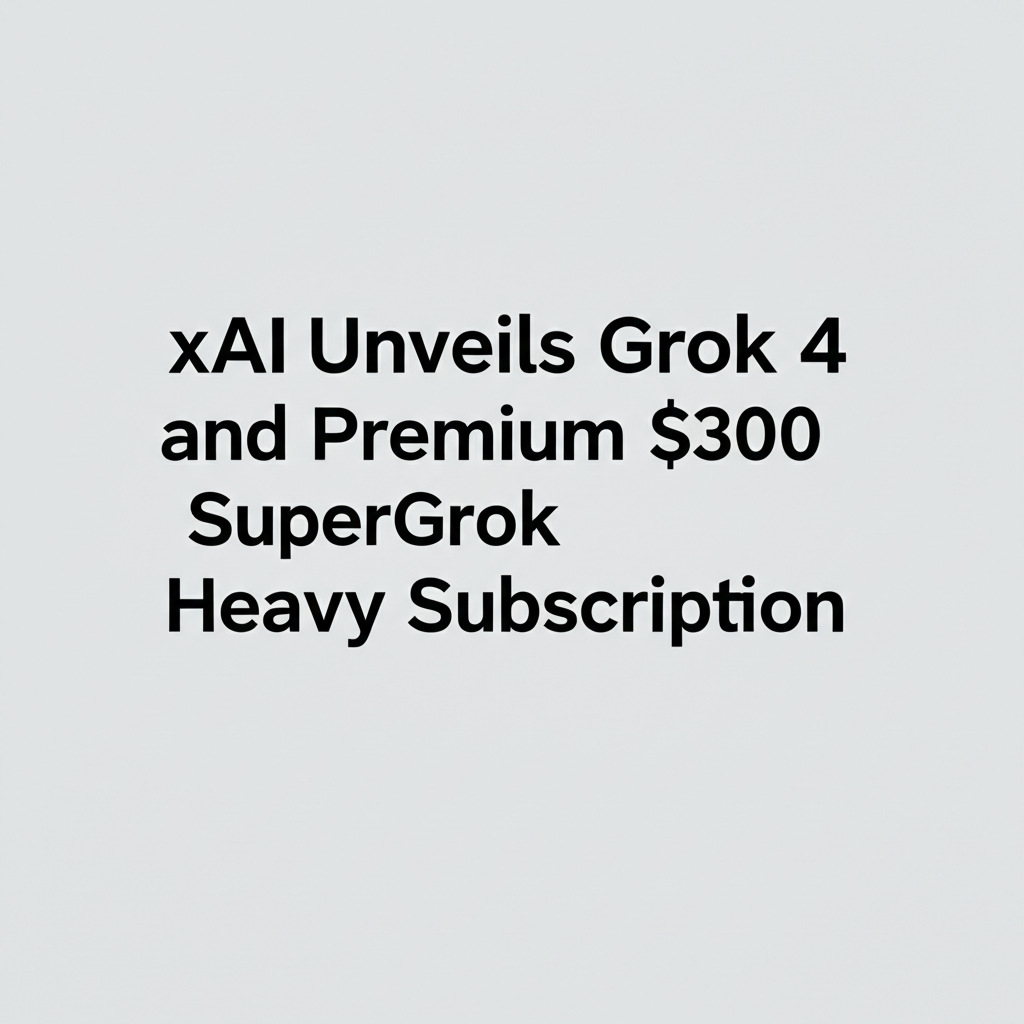 xAI Unveils Grok 4 and Premium $300 SuperGrok Heavy Subscription