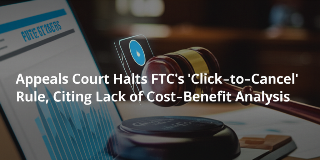 Appeals Court Halts FTC's 'Click-to-Cancel' Rule, Citing Lack of Cost-Benefit Analysis