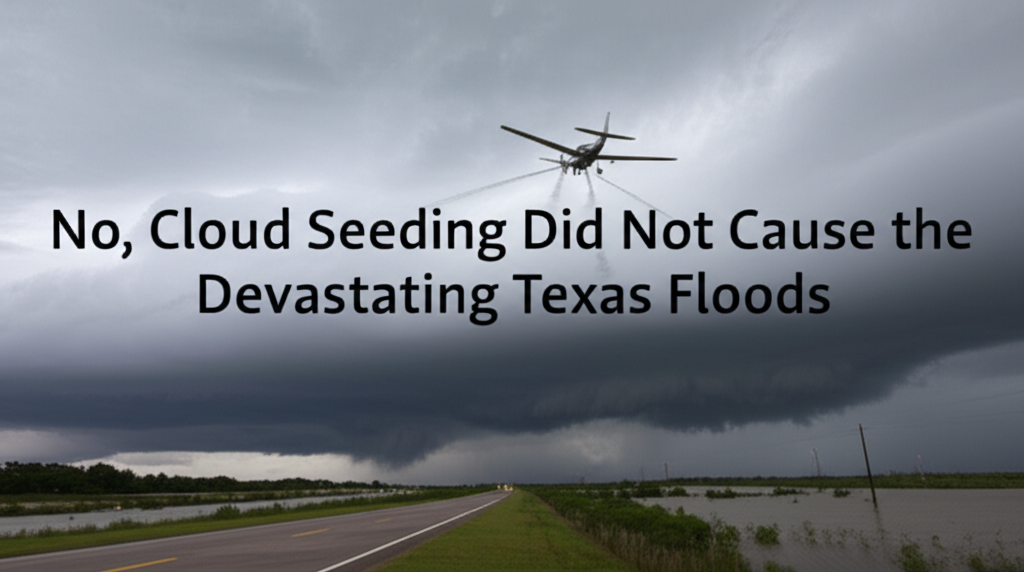 No, Cloud Seeding Did Not Cause the Devastating Texas Floods