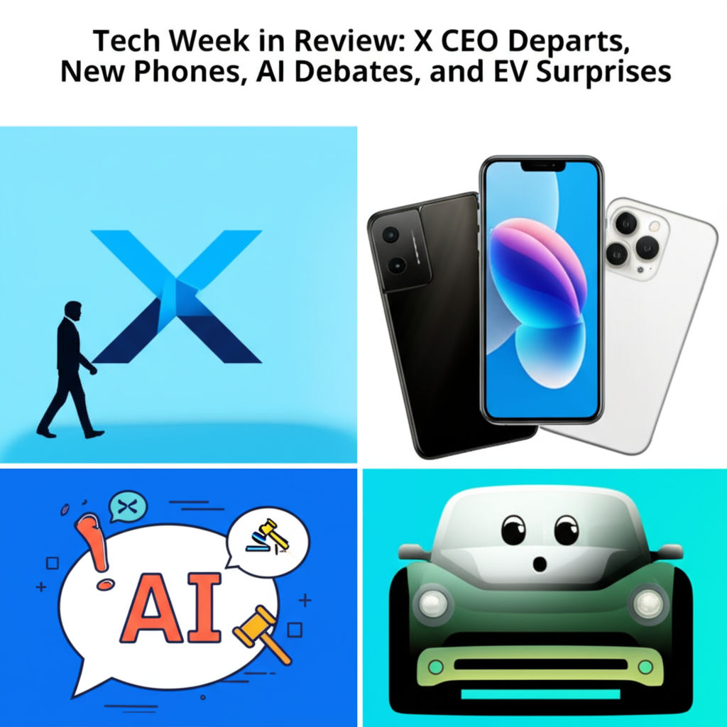 Tech Week in Review: X CEO Departs, New Phones, AI Debates, and EV Surprises