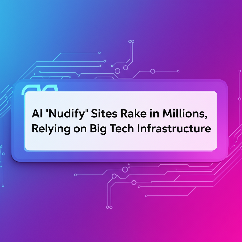 AI 'Nudify' Sites Rake in Millions, Relying on Big Tech Infrastructure