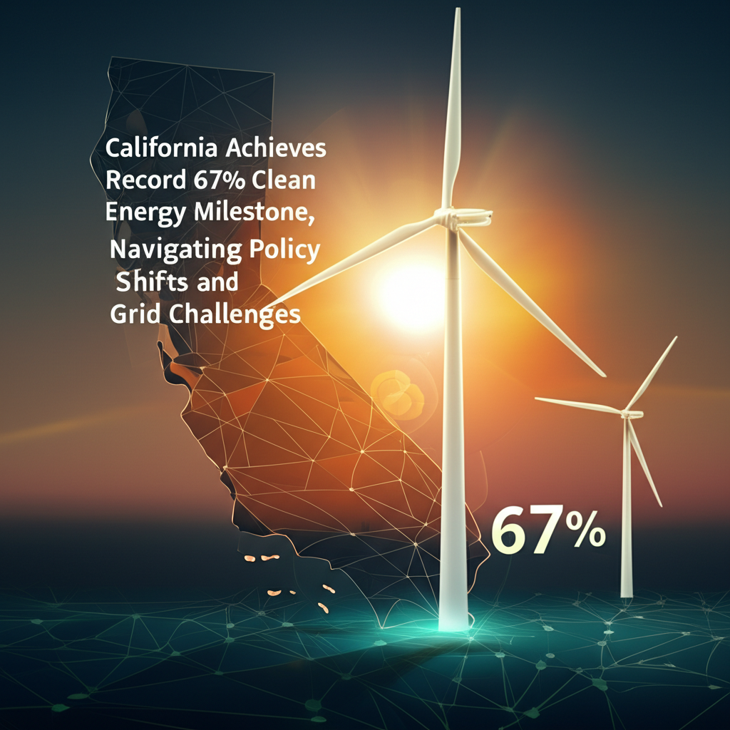 California Achieves Record 67% Clean Energy Milestone, Navigating Policy Shifts and Grid Challenges