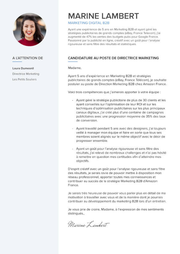 modèle de lettre de motivation vierge à remplir