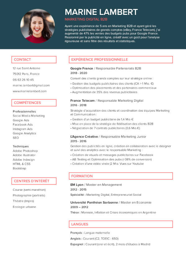 Template - CV Premium Marketing