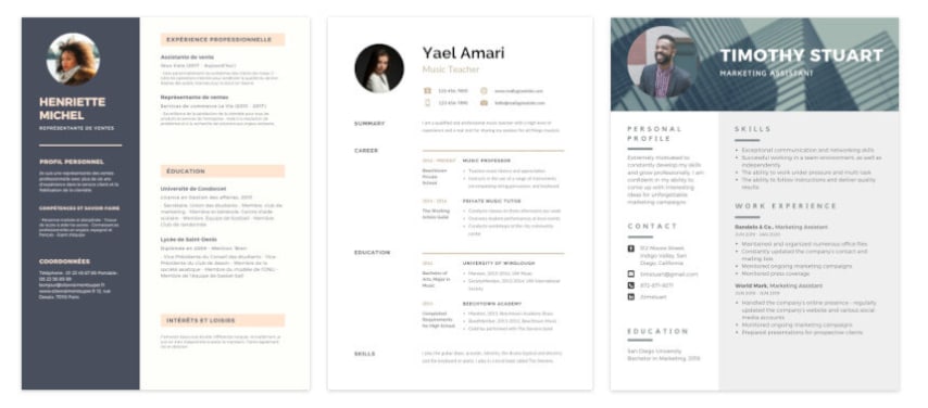 modeles cv gratuits canva