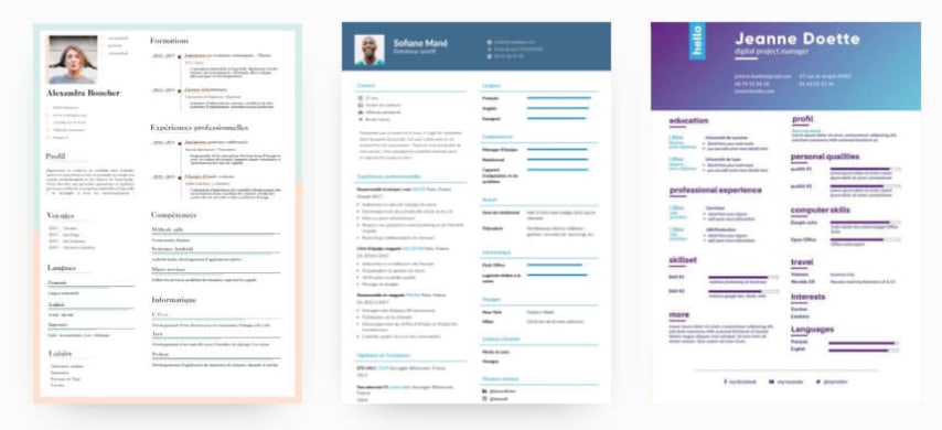 site creation cv cvdesignr