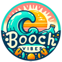 boochvibes logo beachy scene