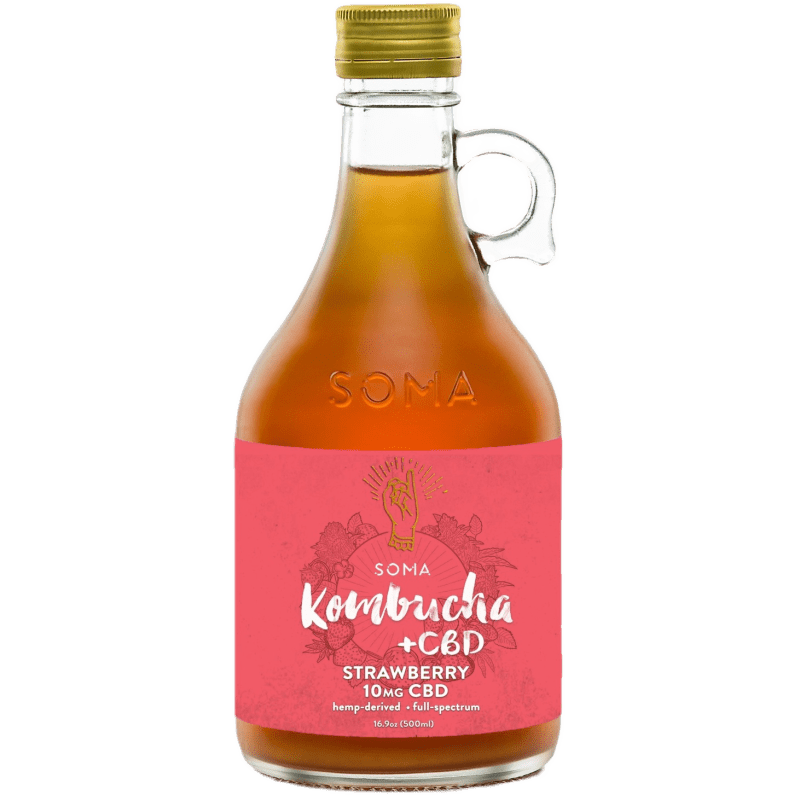 STRAWBERRY CBD: (KOMBUCHA +10mg CBD)