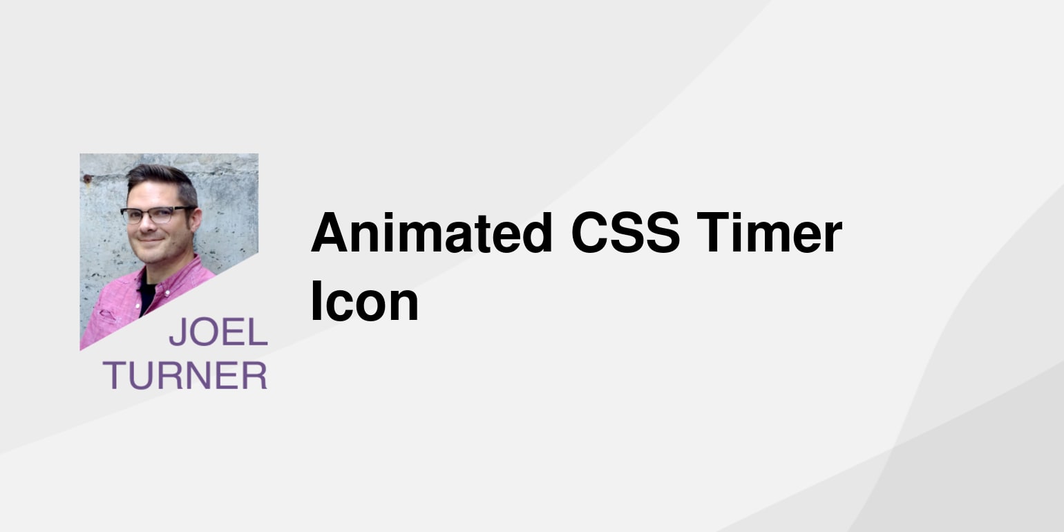 Animated CSS Timer Icon