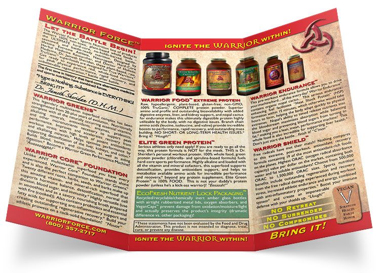 warrior force healthforce tri fold brochure design