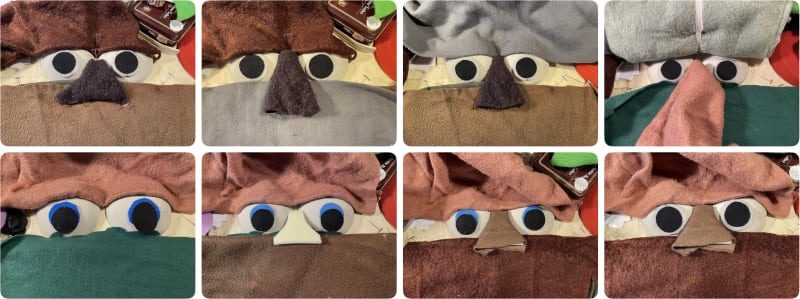 The making of Stumpy's facial features