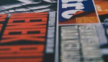 a close up of a magazine