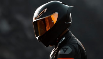 a person wearing a helmet