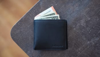 a wallet with money in it