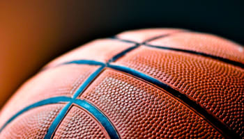 close up of a basketball