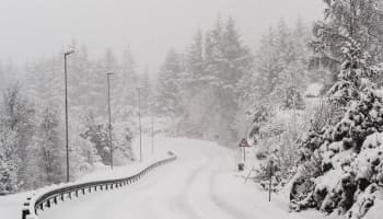 a road covered in snow