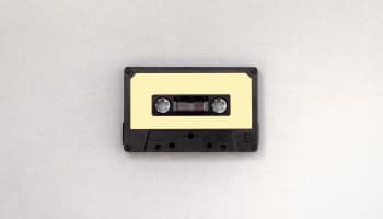 a cassette tape on a white background