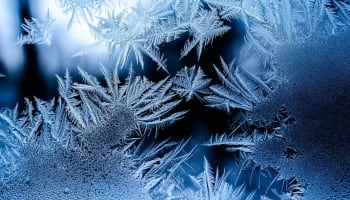 a close up of frost on a window