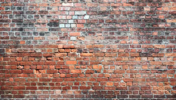 a brick wall with a few bricks