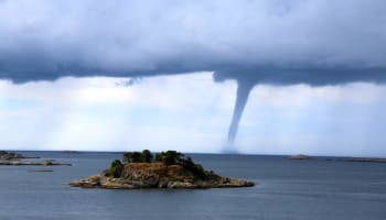 a tornado in the water