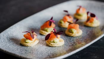 a plate of food on a table