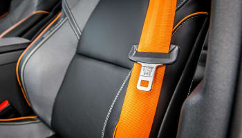 a seat belt in a car