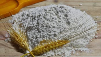 a pile of flour and wheat