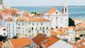 buildings with orange rooftops