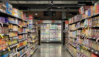 a store with shelves of food and drinks