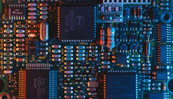 a close up of a circuit board