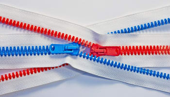 a close-up of a zipper