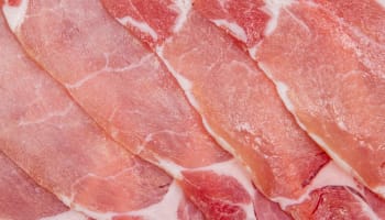 a close up of meat