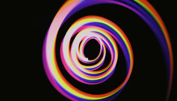 a colorful swirl of light