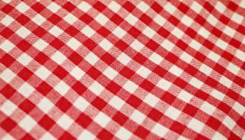 a red and white checkered fabric