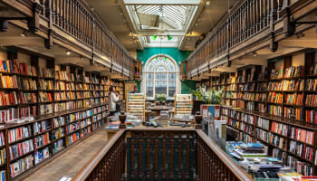 a room with a book store