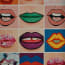 a collage of different lips