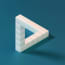 white cubes stacked in a triangle shape