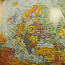 a close up of a globe