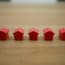 a row of red wooden houses